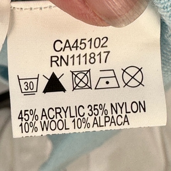 Bench Long Sleeve Cowl Neck Sweater Mini Dress - Light Blue - size Small - Picture 6 of 9